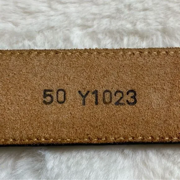 Black Leather Belt Size 50 - Picture 3 of 9